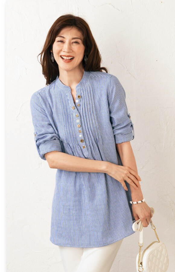 ダブルガーゼチュニック 1点（小） 遠藤洋治 ダブルガーゼチュニック | ライトアップオンラインストア