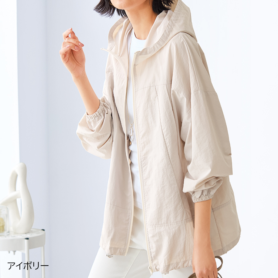 フード付切替ナイロンジャケット-ことせ(ことせ通販)