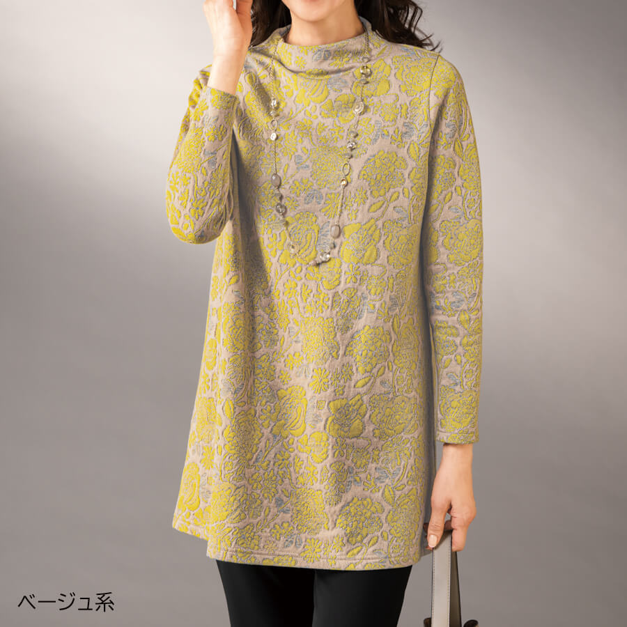 花柄ジャカードチュニック-ことせ(ことせ通販)