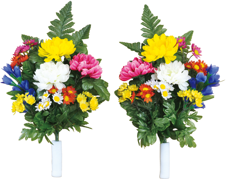 デラックス仏花2束組 （お墓・仏壇兼用タイプ）-ことせ(ことせ通販)