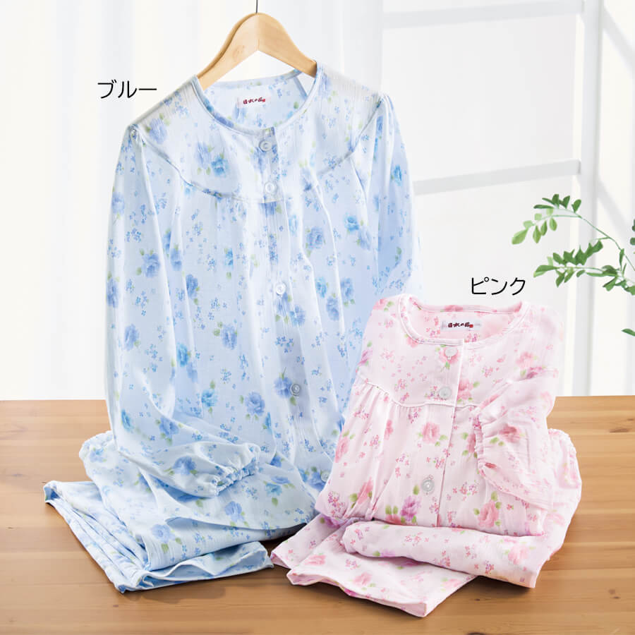日本製綿100％ ソフト楊柳パジャマ-ことせ(ことせ通販)